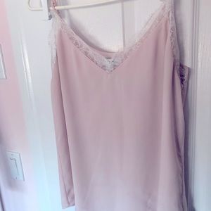 Babaton blouse with lace trim